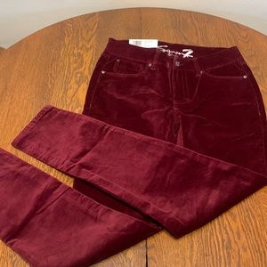 Seven7 tummy control velvet pants
